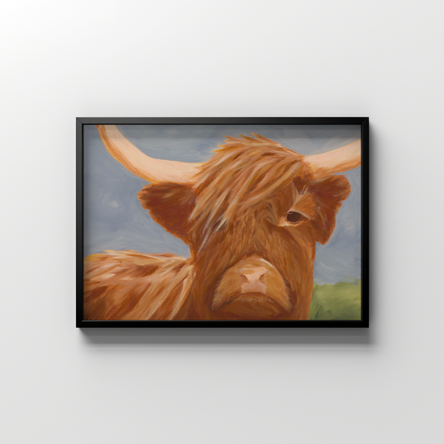 Highland Cow Wall Art | Rustic Farmhouse Animal Poster