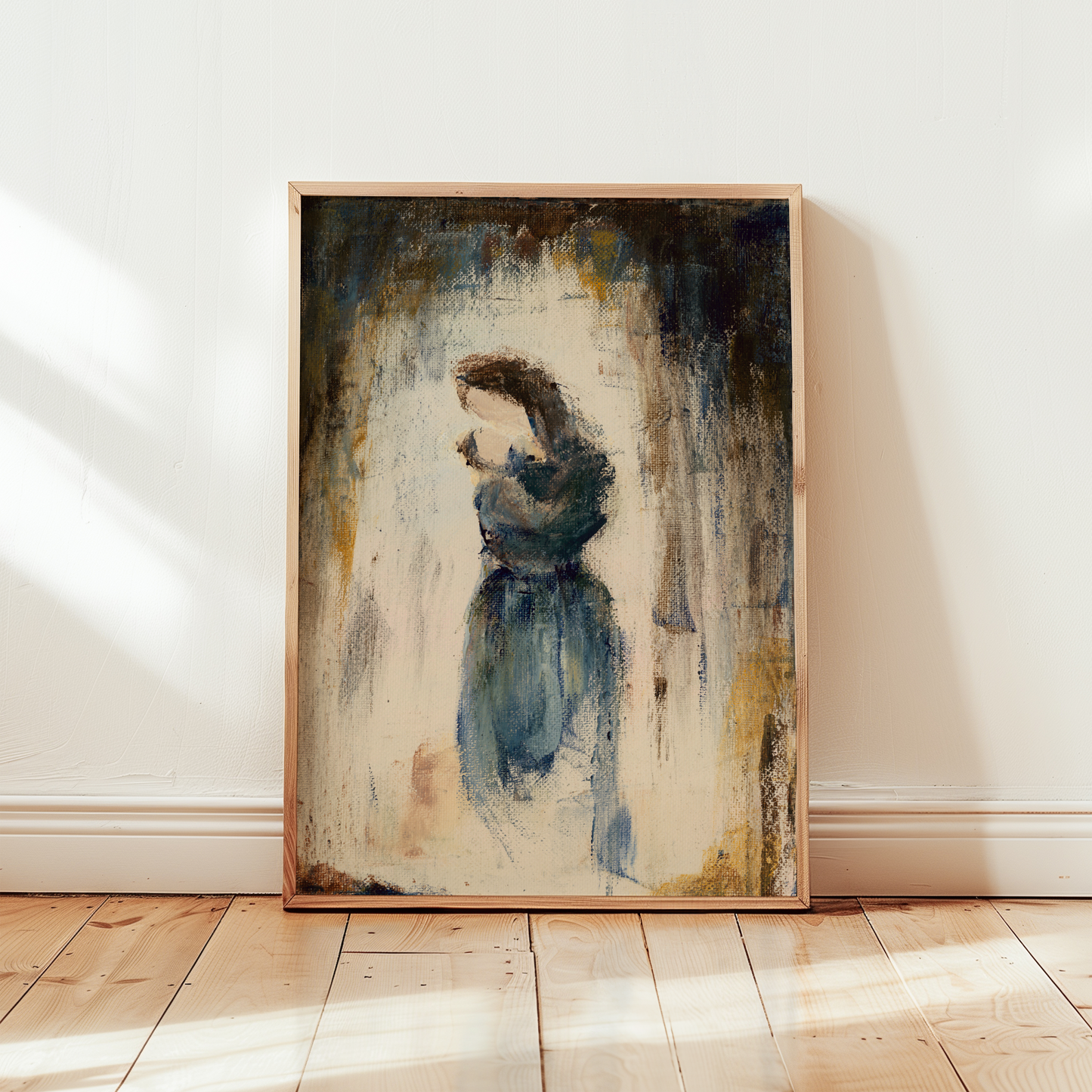 Mary and Jesus Religious Art Print | Christian Wall Decor