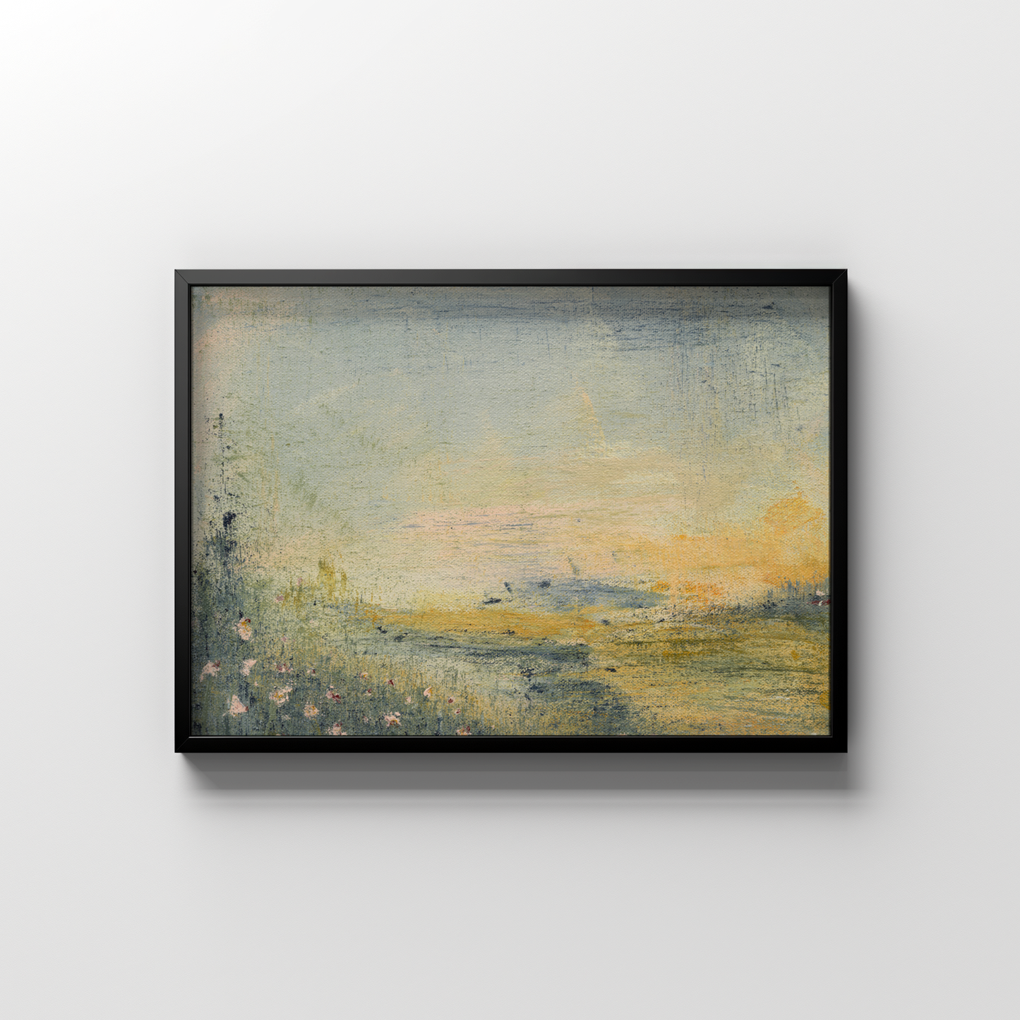 Sunset Flowers Art Print | Warm Toned Floral Wall Poster
